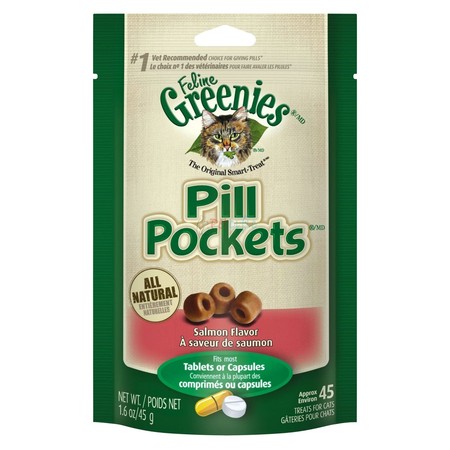 Greenies Pill Pockets 貓 - 三文魚味餵藥輔助小食 1.6oz