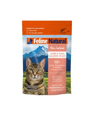Feline Natural 三文魚及羊肉主食餐包 85g