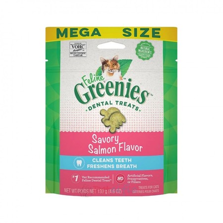 Greenies 潔齒貓零食 - 三文魚味 4.6oz