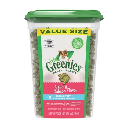 Greenies 潔齒貓零食 - 三文魚味 9.75oz